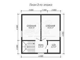 3d проект ДБ227 - планировка 2 этажа</div>