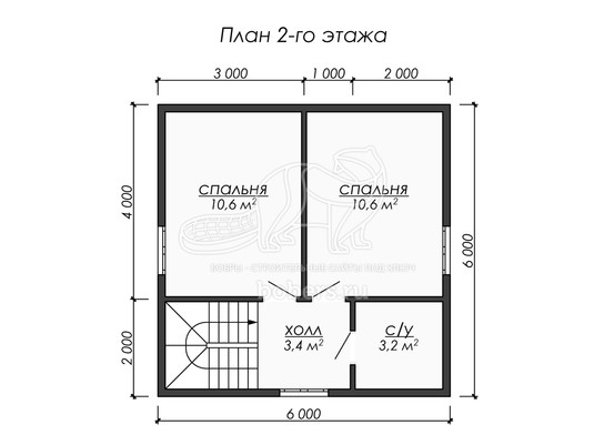 3d проект ДБ227 - планировка 2 этажа</div>