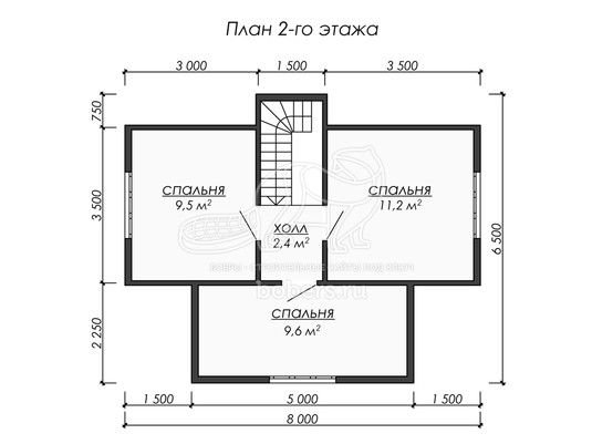 3d проект ДБ228 - планировка 2 этажа</div>
