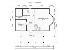 3d проект ДБ230 - планировка 1 этажа