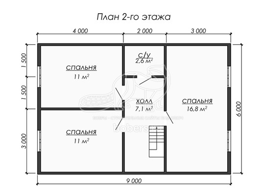 3d проект ДБ231 - планировка 2 этажа</div>