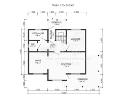 3d проект ДБ241 - планировка 1 этажа