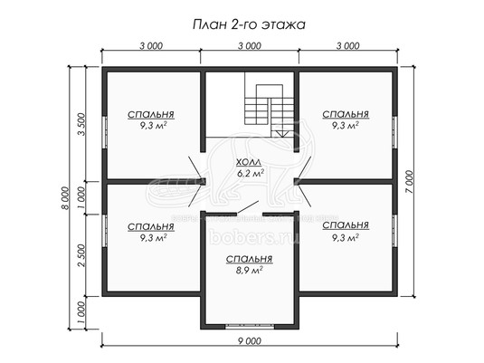 3d проект ДБ241 - планировка 2 этажа</div>
