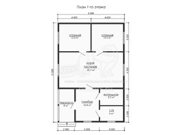 3d проект ДБ242 - планировка 1 этажа
