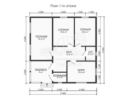 3d проект ДБ244 - планировка 1 этажа</div>