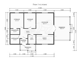 3d проект ДБ245 - планировка 1 этажа</div>