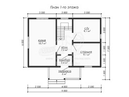 3d проект ДБ248 - планировка 1 этажа