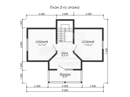 3d проект ДБ248 - планировка 2 этажа</div>