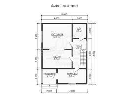 3d проект ДБ252 - планировка 1 этажа