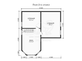 3d проект ДБ253 - планировка 2 этажа