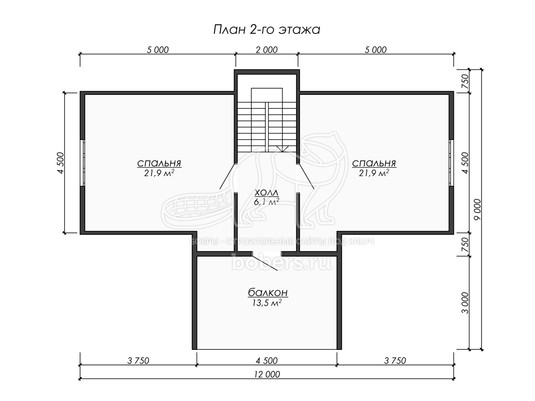 3d проект ДБ256 - планировка 2 этажа</div>