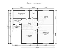 3d проект ДБ257 - планировка 1 этажа