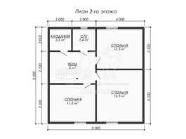 3d проект ДБ257 - планировка 2 этажа</div>