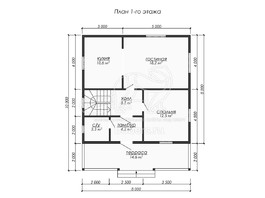 3d проект ДБ260 - планировка 1 этажа
