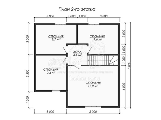 3d проект ДБ261 - планировка 2 этажа</div>