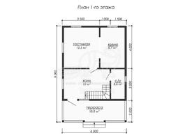 3d проект ДБ262 - планировка 1 этажа