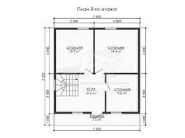3d проект ДБ264 - планировка 2 этажа