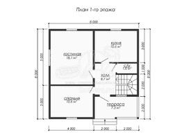 3d проект ДБ266 - планировка 1 этажа