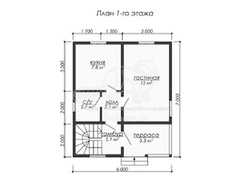 3d проект ДБ267 - планировка 1 этажа
