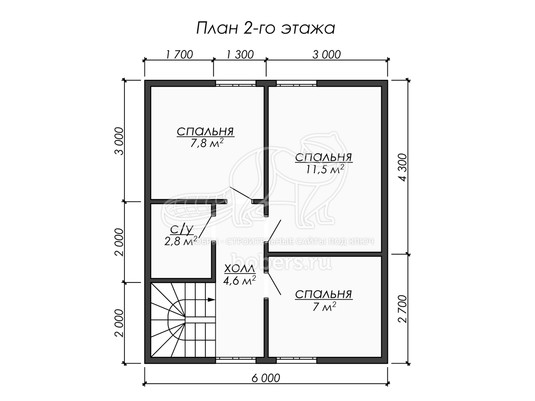 3d проект ДБ267 - планировка 2 этажа</div>