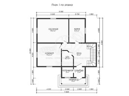 3d проект ДБ268 - планировка 1 этажа