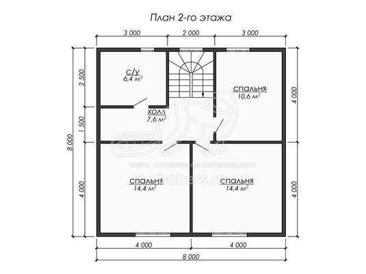 3d проект ДБ271 - планировка 2 этажа</div>