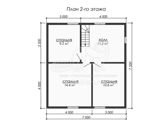 3d проект ДБ272 - планировка 2 этажа</div>