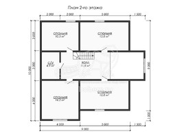 3d проект ДБ274 - планировка 2 этажа