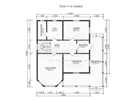 3d проект ДБ275 - планировка 1 этажа