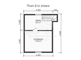 3d проект ДБ277 - планировка 2 этажа