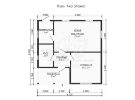 3d проект ДБ278 - планировка 1 этажа</div>