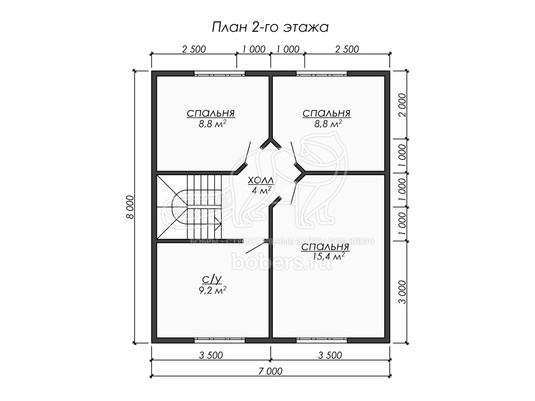 3d проект ДБ280 - планировка 2 этажа</div>