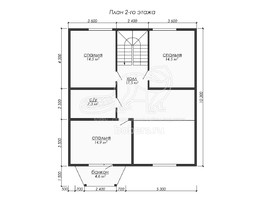 3d проект ДБ281 - планировка 2 этажа