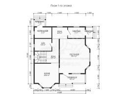 3d проект ДБ282 - планировка 1 этажа