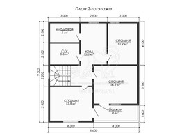 3d проект ДБ282 - планировка 2 этажа