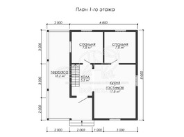 3d проект ДБ283 - планировка 1 этажа