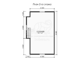3d проект ДБ283 - планировка 2 этажа