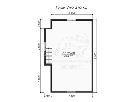 3d проект ДБ283 - планировка 2 этажа