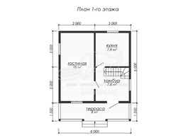 3d проект ДБ284 - планировка 1 этажа