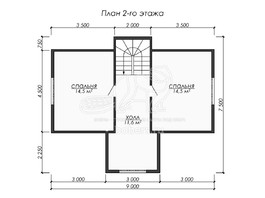 3d проект ДБ286 - планировка 2 этажа
