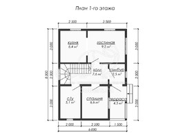 3d проект ДБ287 - планировка 1 этажа