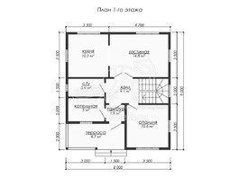 3d проект ДБ288 - планировка 1 этажа