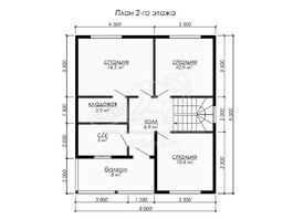 3d проект ДБ288 - планировка 2 этажа