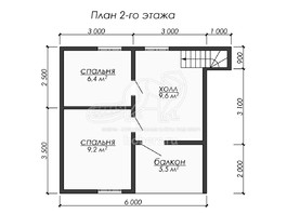 3d проект ДБ289 - планировка 2 этажа