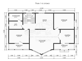 3d проект ДБ291 - планировка 1 этажа