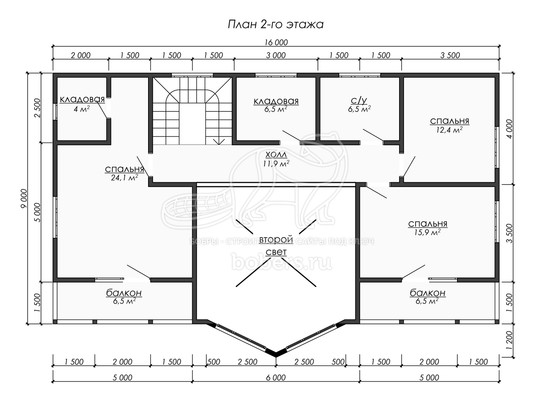 3d проект ДБ291 - планировка 2 этажа</div>
