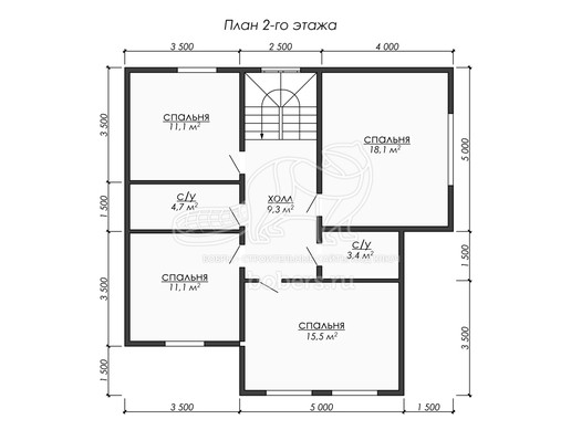 Пример планировки дома из бруса