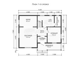 3d проект ДБ293 - планировка 1 этажа