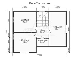 3d проект ДБ293 - планировка 2 этажа</div>
