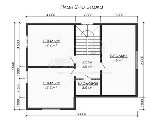 3d проект ДБ293 - планировка 2 этажа</div>